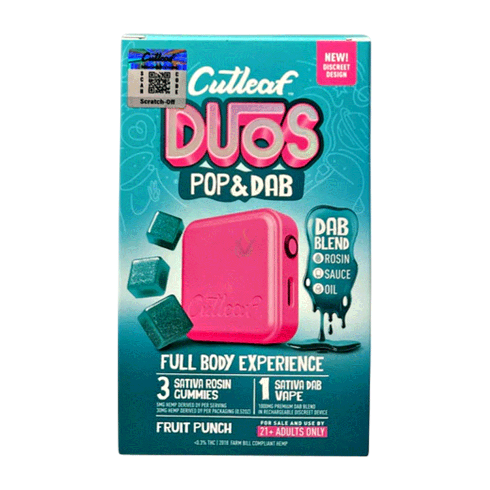 Cutleaf Duos Pop & Dab Gummies (3 Gummies + 1 Dab)