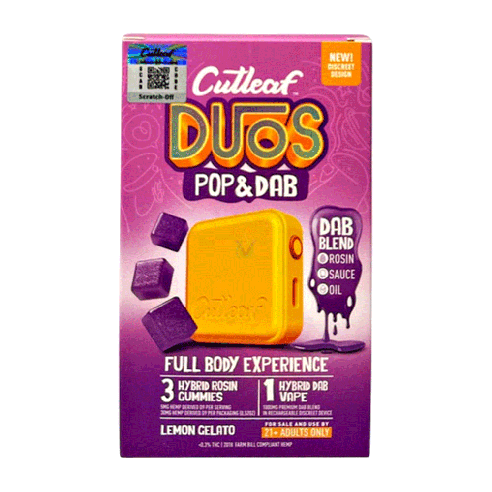 Cutleaf Duos Pop & Dab Gummies (3 Gummies + 1 Dab)