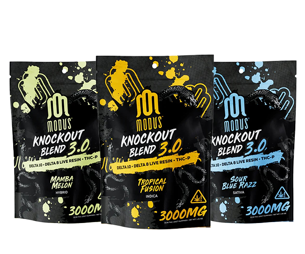 Modus Knock Out Blend 3.0 D8 Gummies 3000MG (20ct)