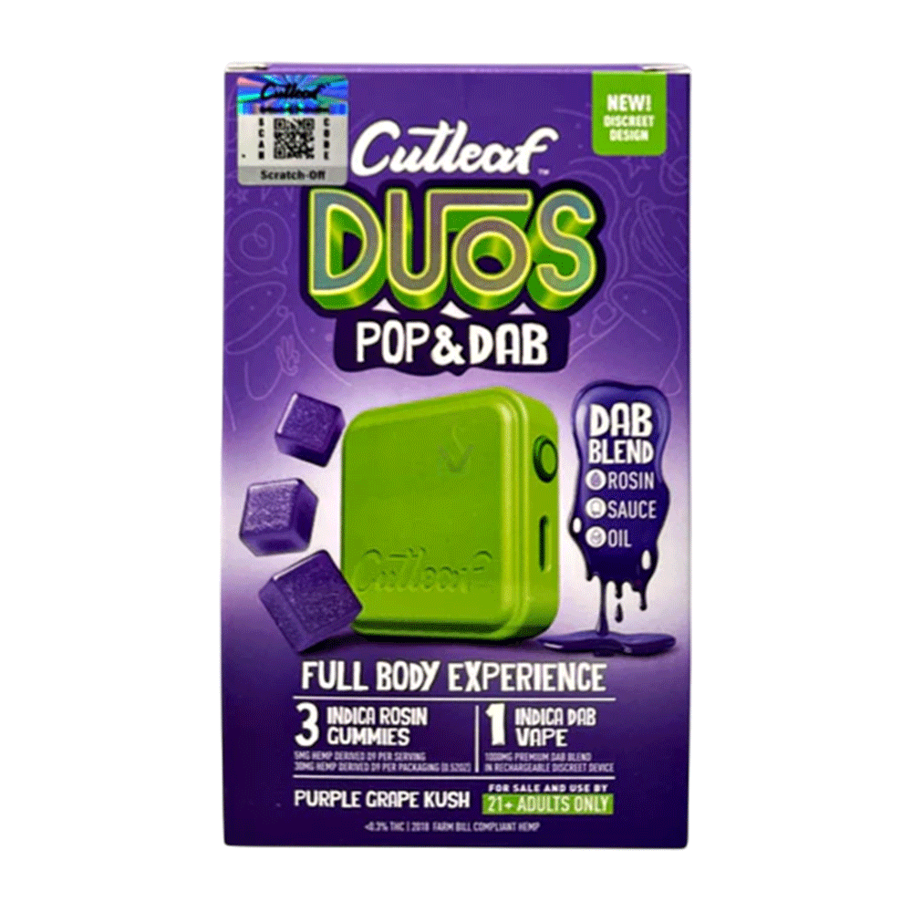 Cutleaf Duos Pop & Dab Gummies (3 Gummies + 1 Dab)