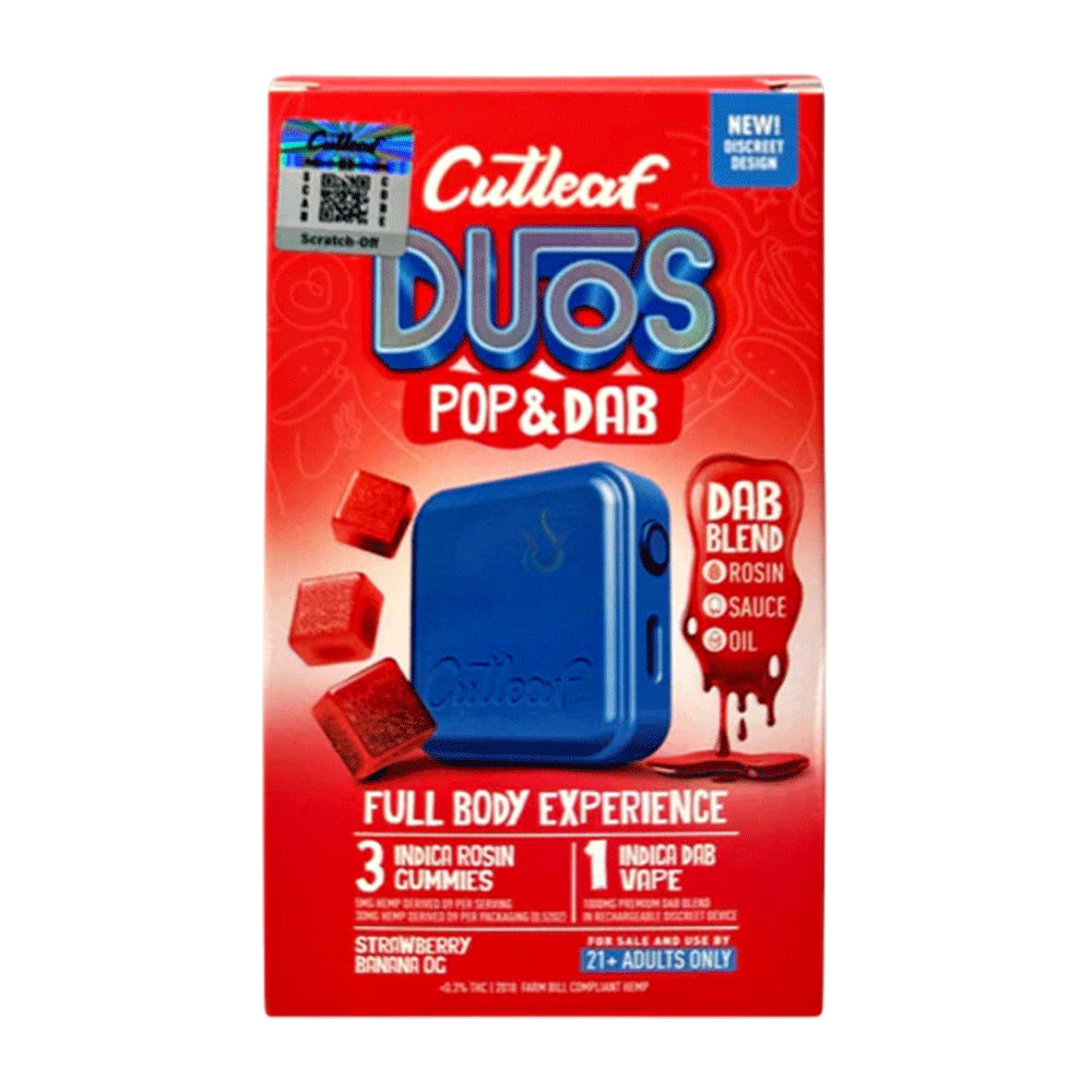 Cutleaf Duos Pop & Dab Gummies (3 Gummies + 1 Dab)