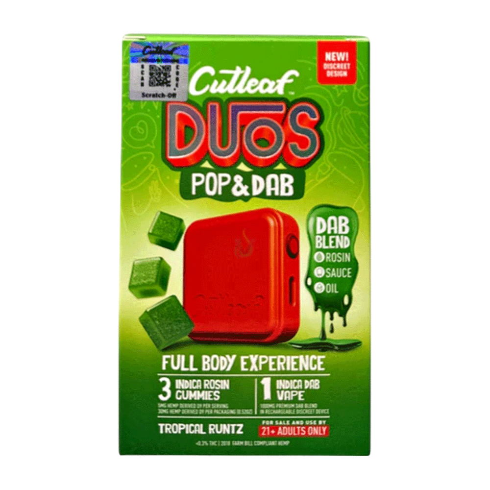Cutleaf Duos Pop & Dab Gummies (3 Gummies + 1 Dab)